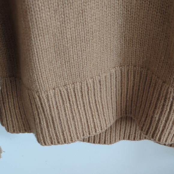 Rag & Bone Chunky Knit Tan Turtleneck Sweater 100% Cashmere - Picture 7 of 7